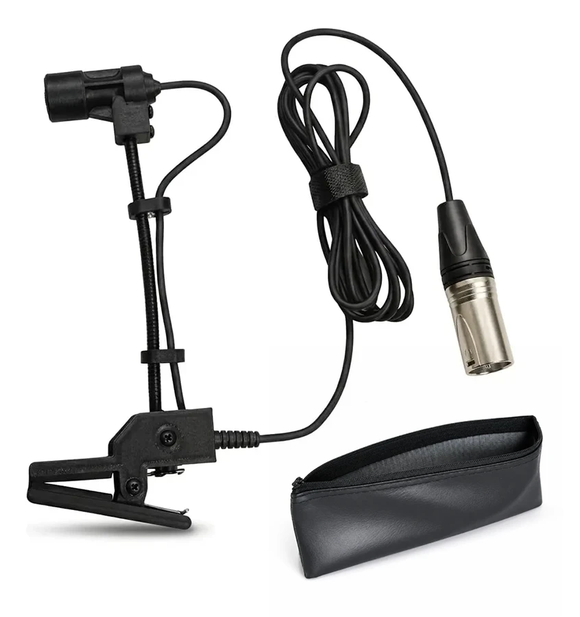 Microfone Condensador para Pandeiro e Repique com Haste Flexível