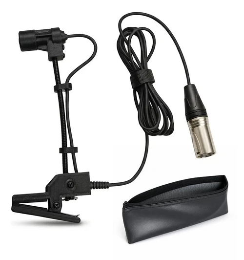 Microfone Condensador para Pandeiro e Repique com Haste Flexível